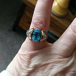 Blue topaz ring